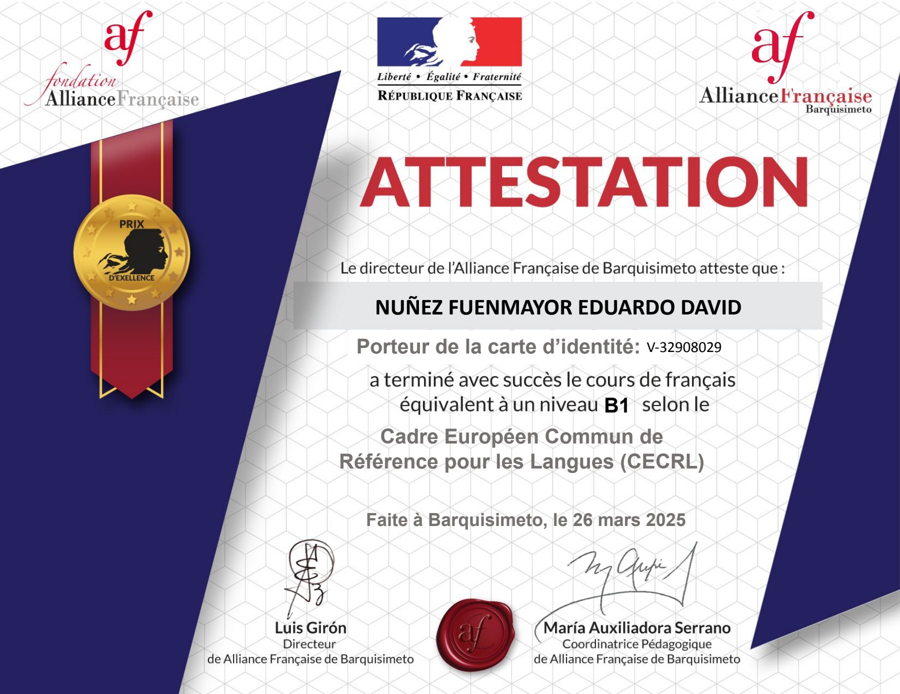 Certificado Francés B1